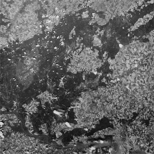 A high resolution declassified KH-9 HEXAGON mapping camera spy satellite image of Kazan, Russia from May 31, 1974.