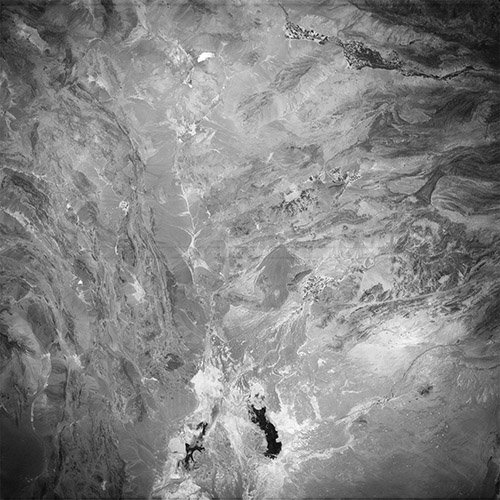 A high resolution declassified KH-5 ARGON spy satellite image of Hamun Lake, Iran & Afghanistan from May 18, 1962.