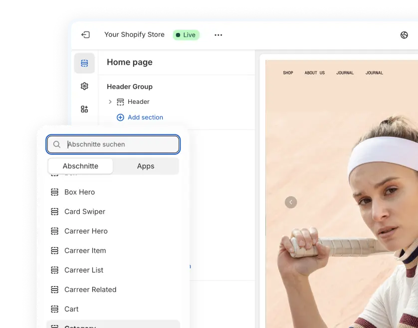 Use our Section Builder to build Custom Shopify Theme Sections