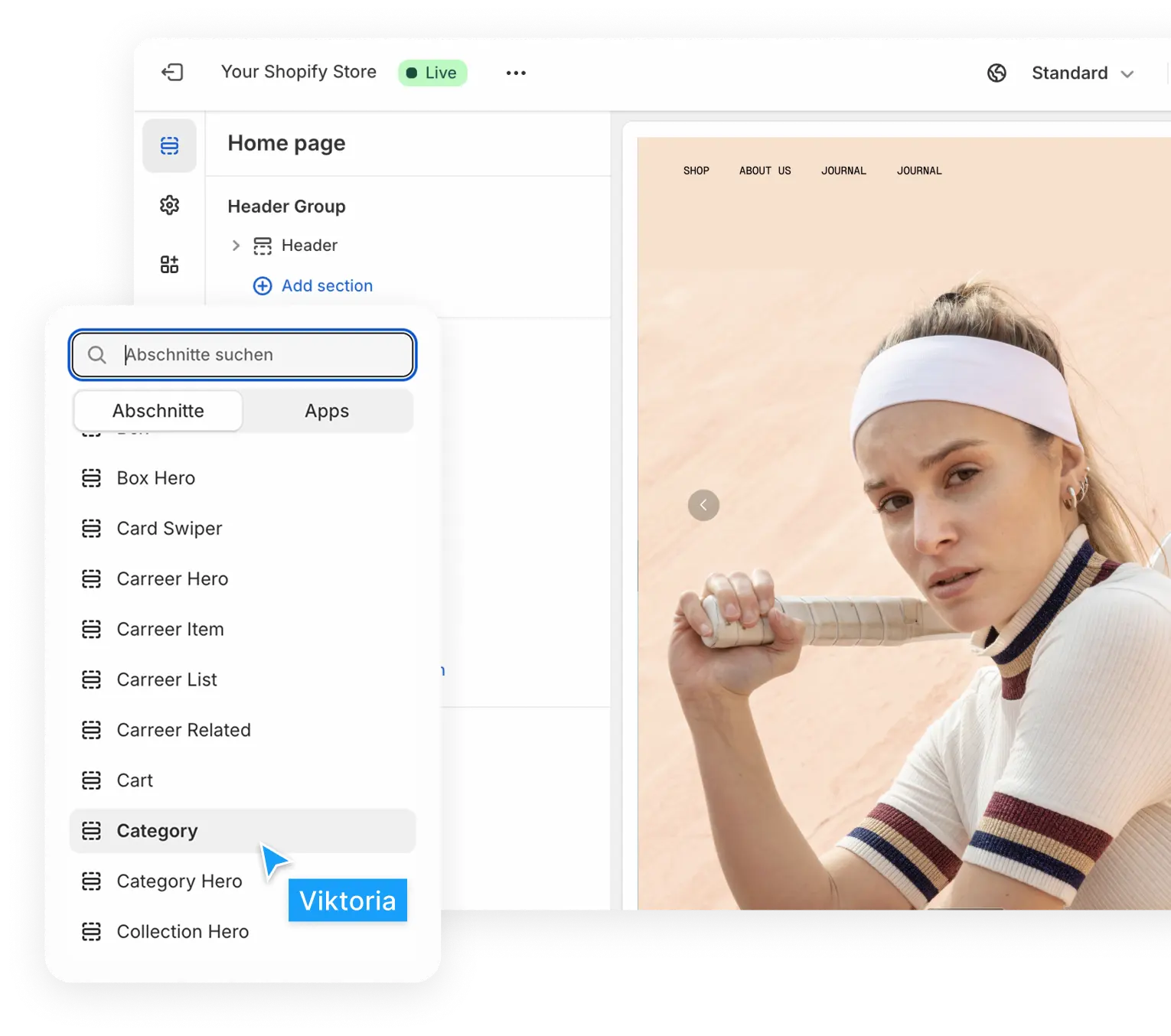 Use our Section Builder to build Custom Shopify Theme Sections