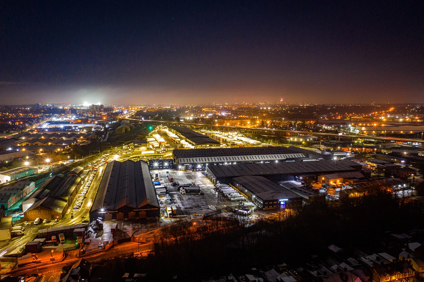 drone shot of metsec building