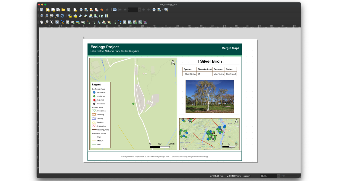 Mergin Maps blog - [QGIS] Create professional survey reports using QGIS Print Layout after field data collection