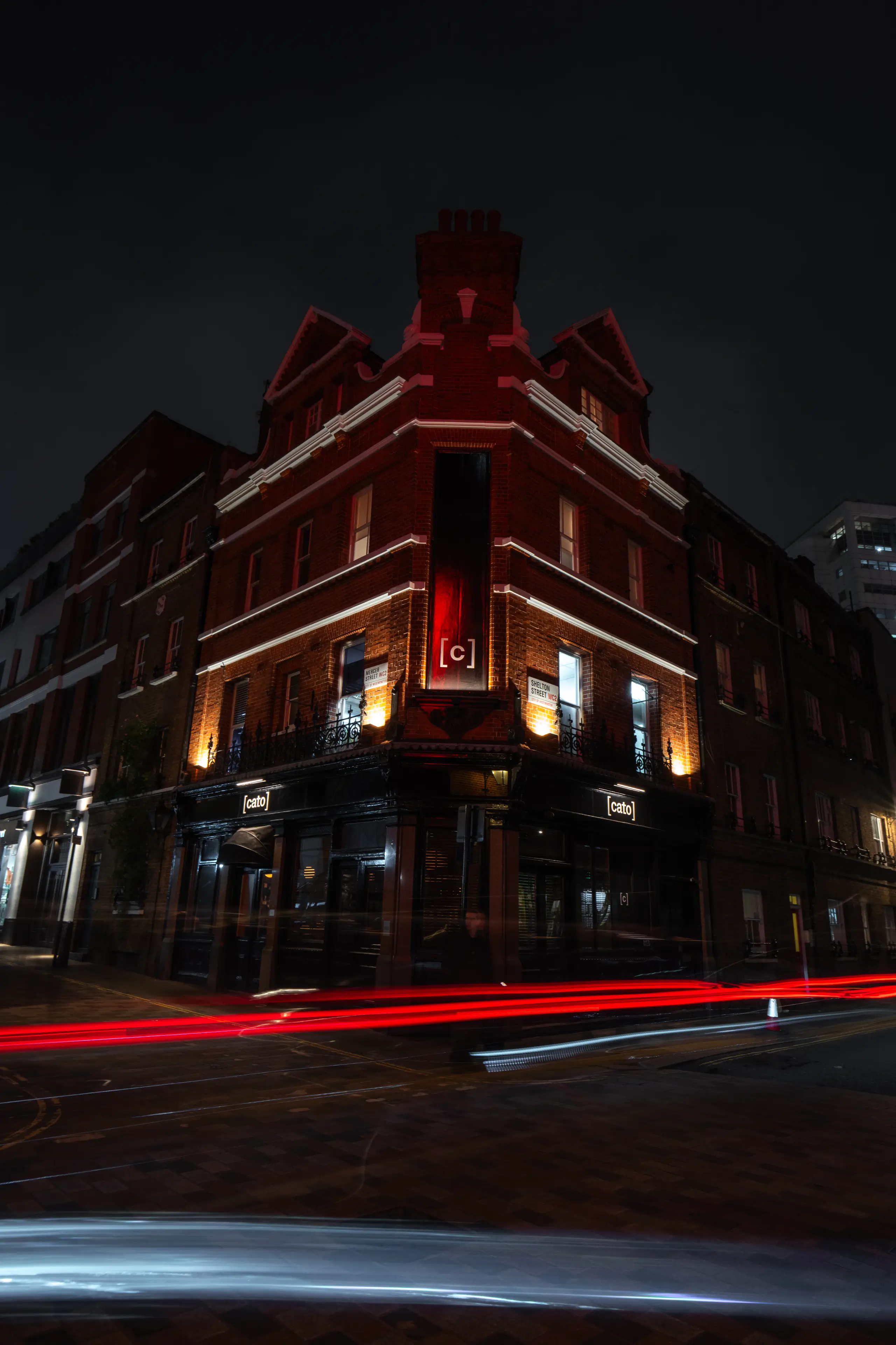 Outside the front of cato