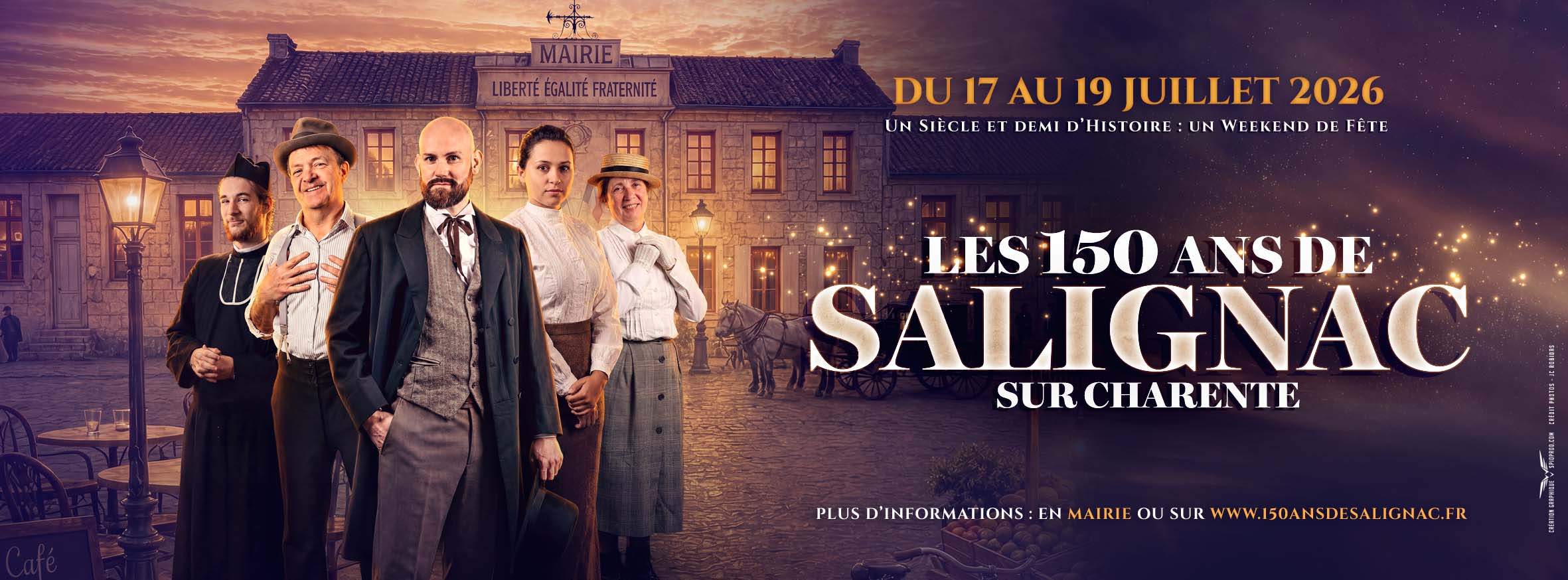 comédiens en tenue des années 40, soldat de la guerre et citoyenne