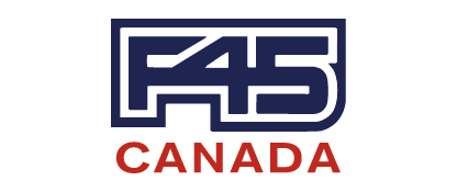 F45 Canada logo with blue and red stylized letters
