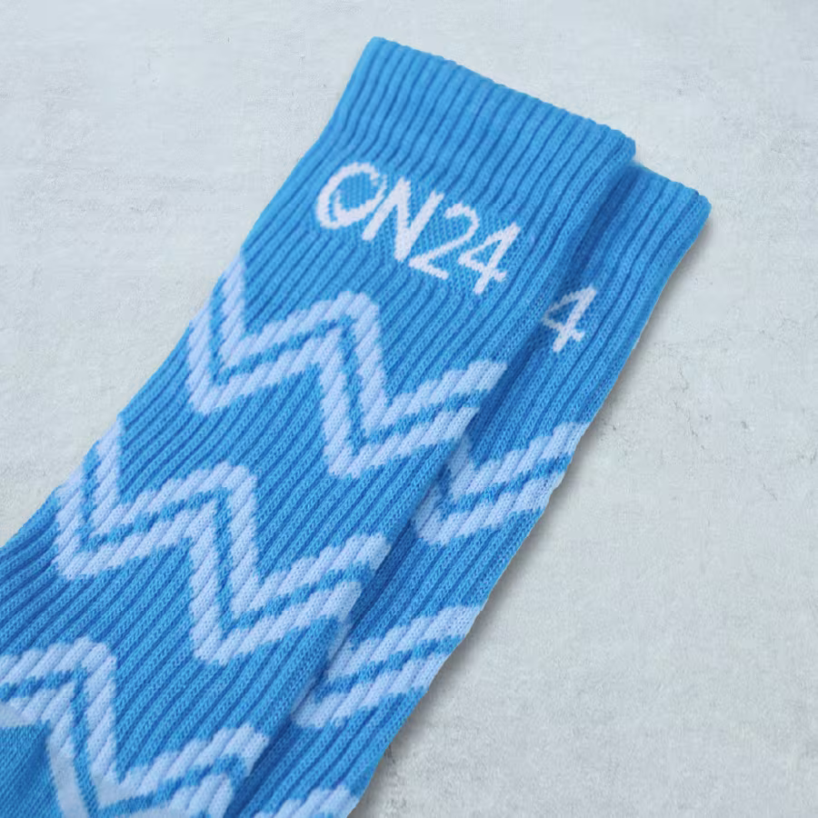 a pair of custom tube socks