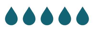 Icon of five water drops