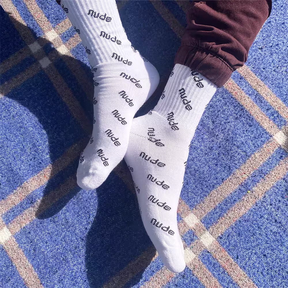 three pairs of colorful custom dress socks