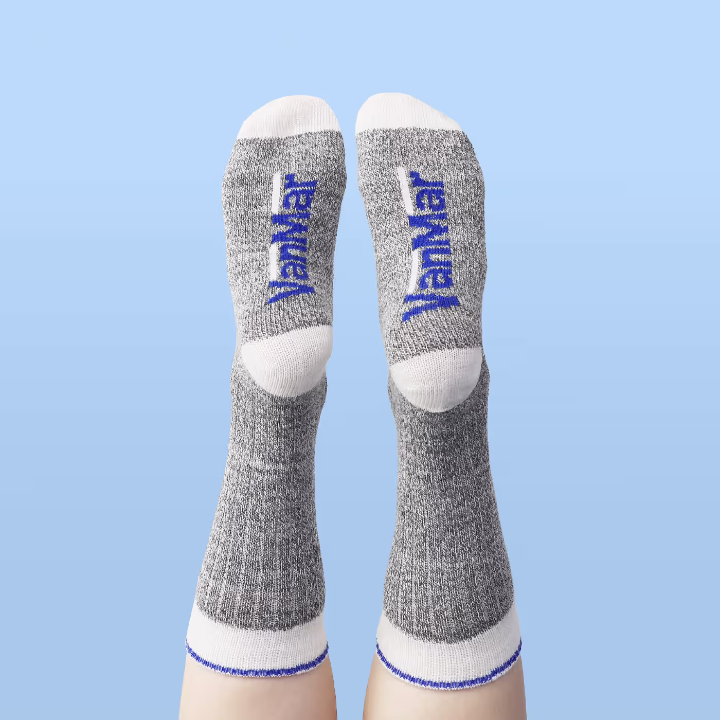 a man wearing custom dress socks in the park