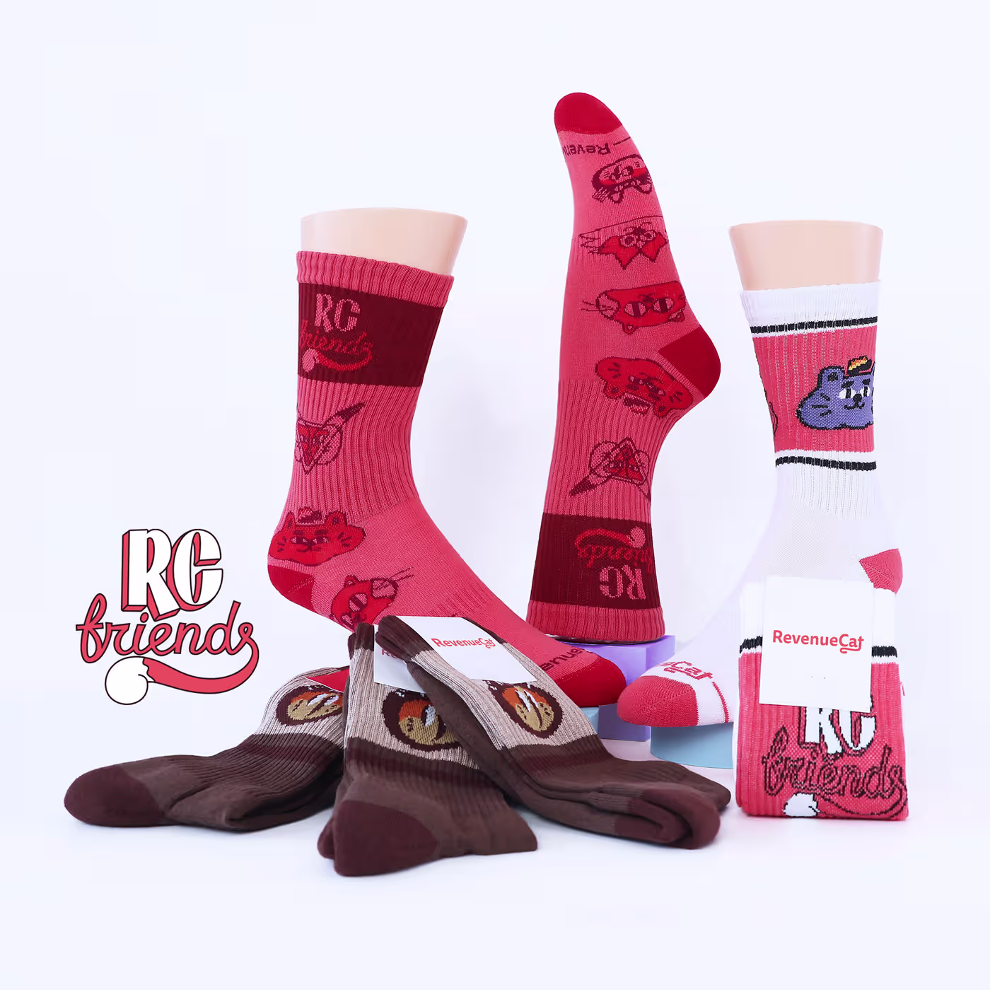 an image of a pile of colorful custom dress socks