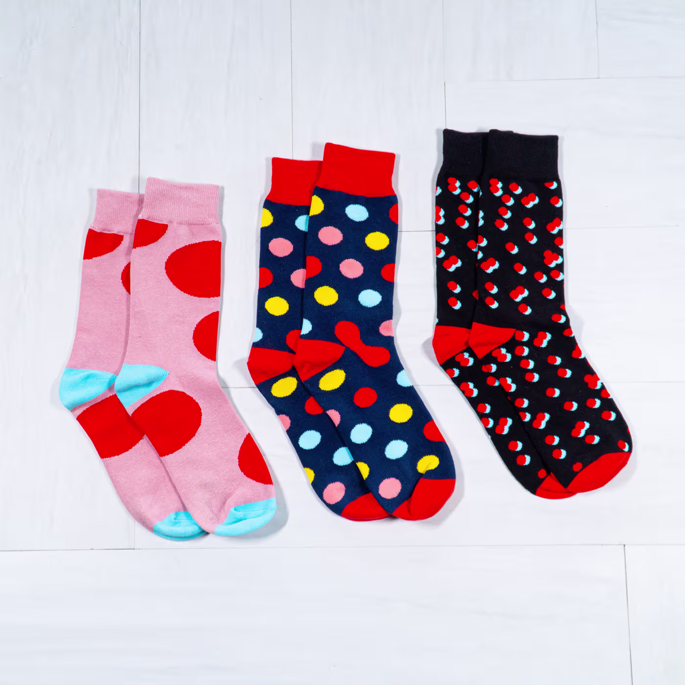 a man wearing custom dress socks