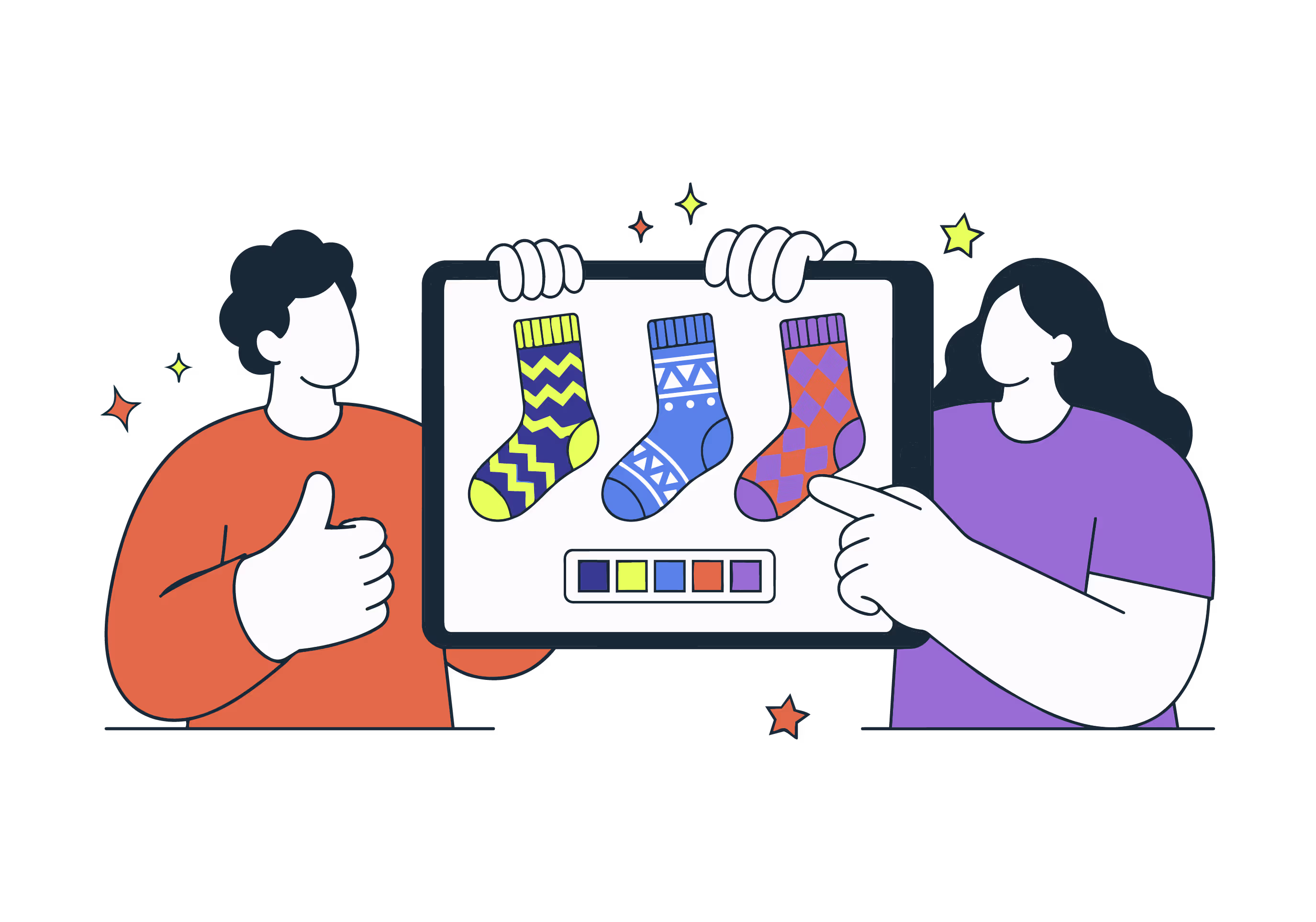 Step 6 in custom sock projects, sock packaging