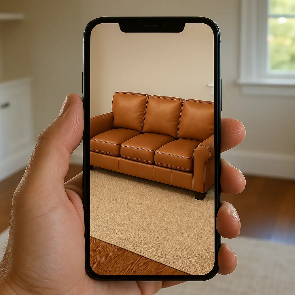 3D model of a sofa in a AR setting