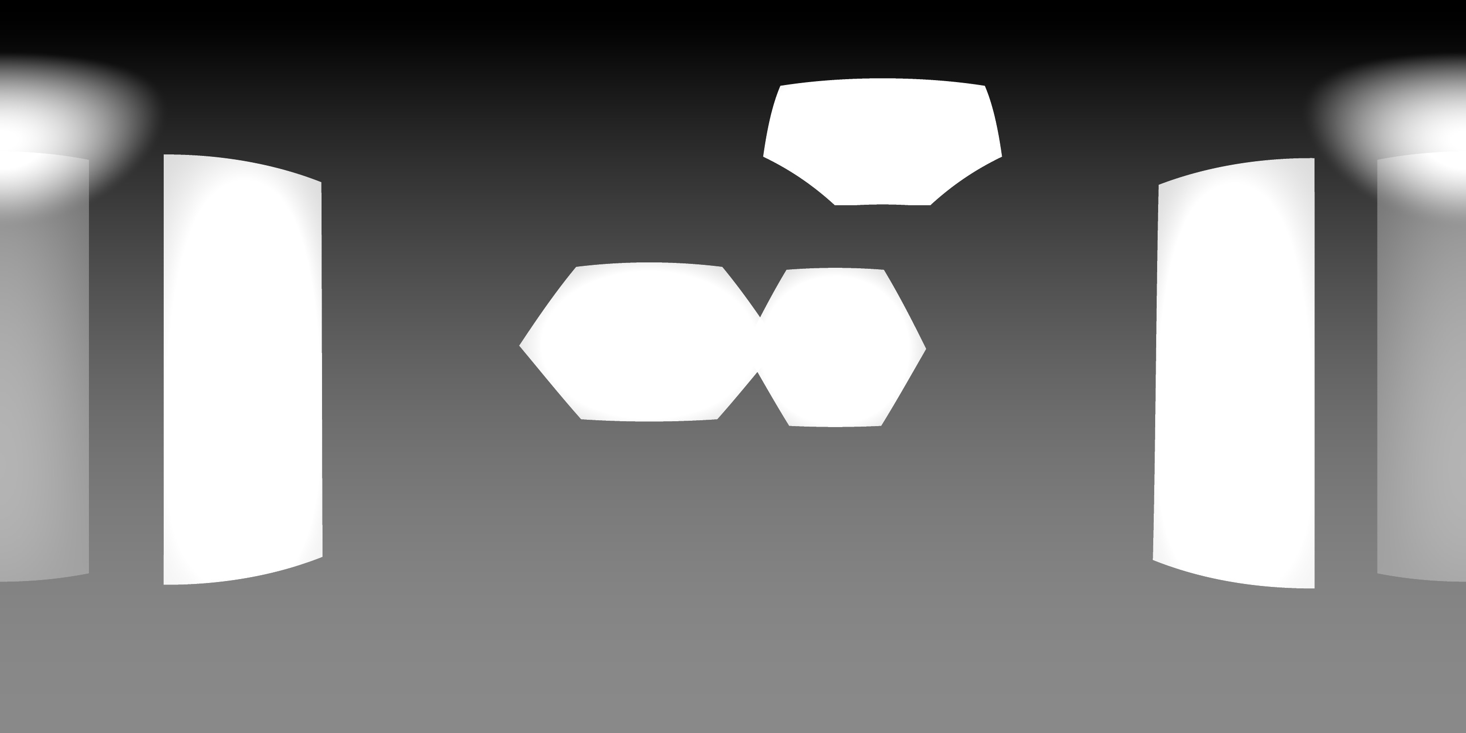 A HDR light map - a 360 degree image of a lighting studio.