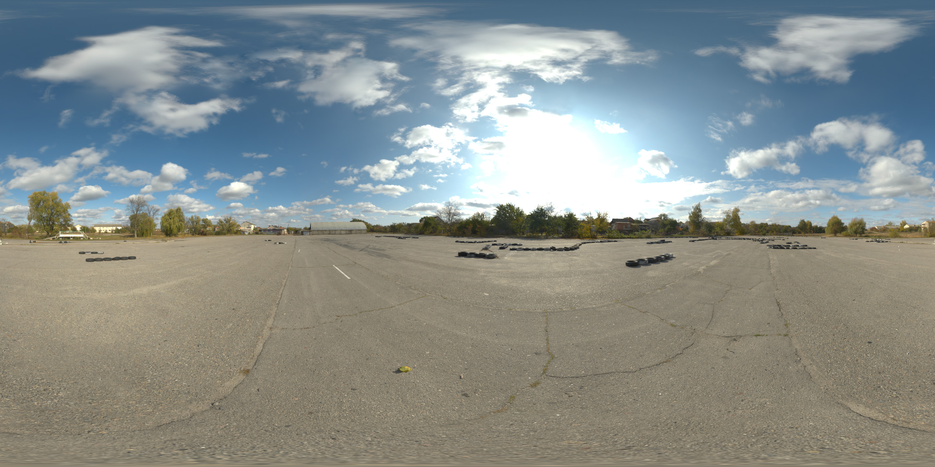 360 degree image of a parking lot