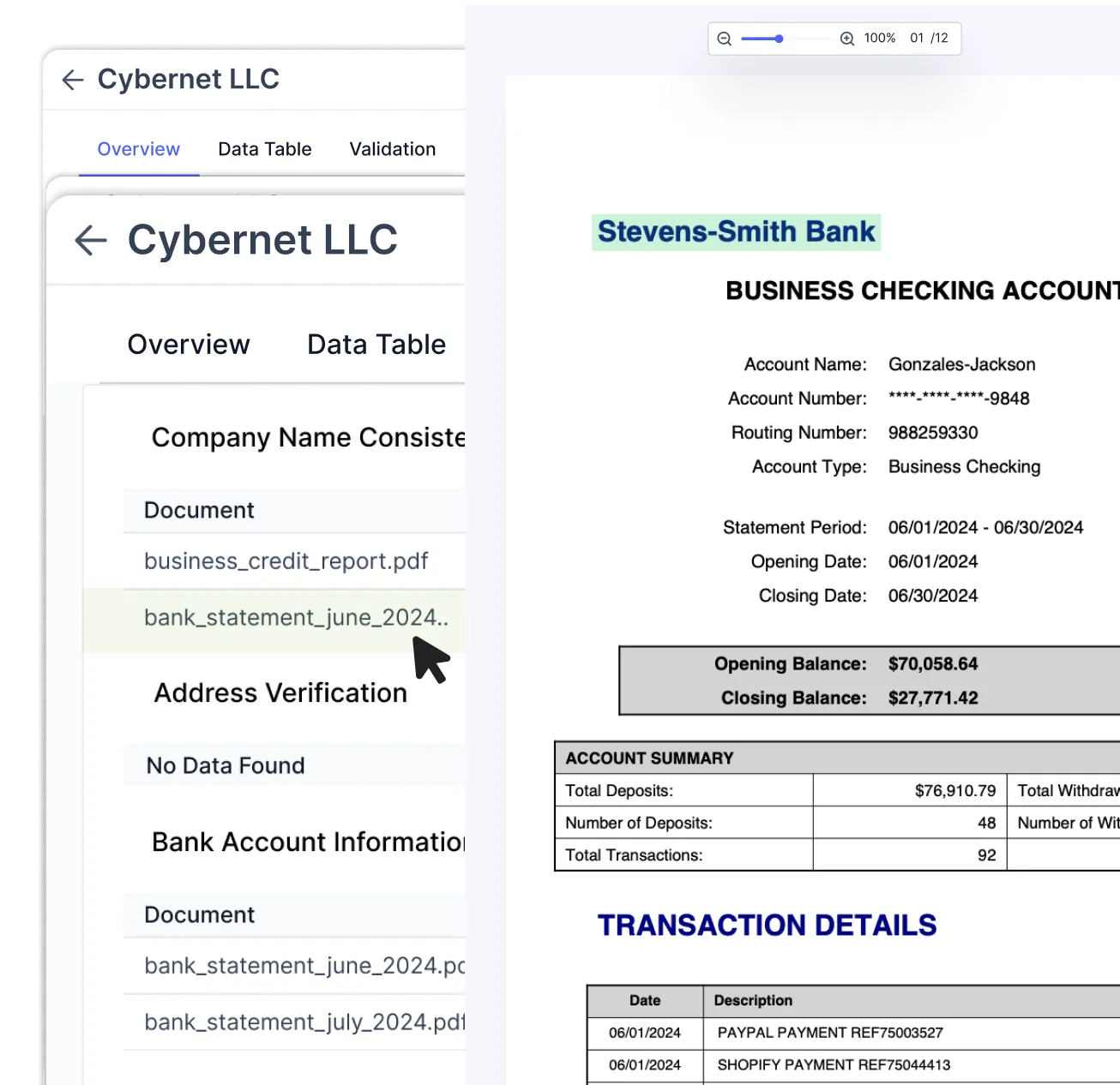 With Docsumo Gain 360° visibility and faster approval cycles by grouping the same case documents into review queues with confidence thresholds.