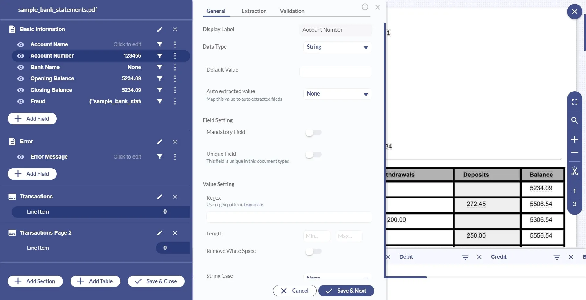 Data Field Validation