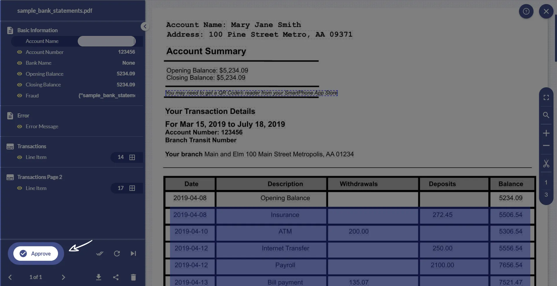 Review and Approve - Docsumo