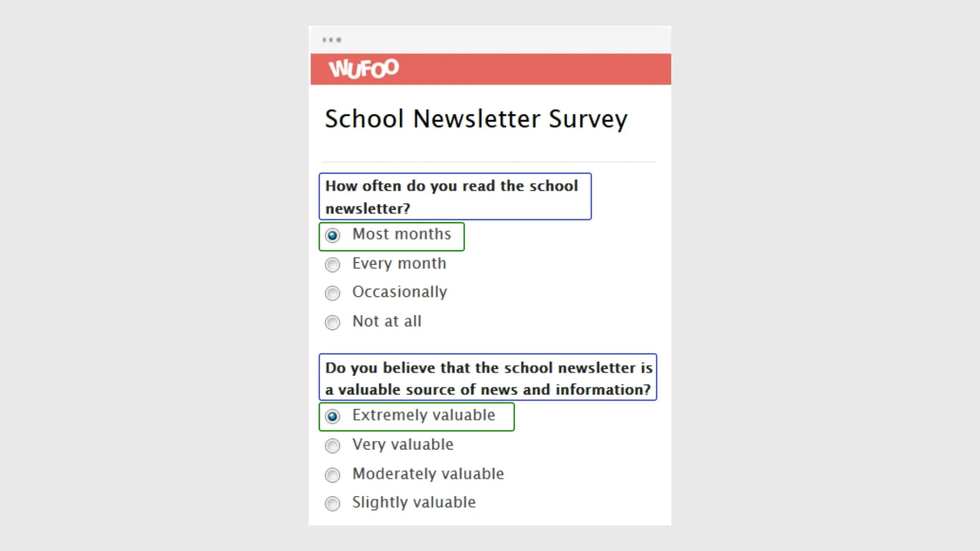 Survey Form Sample