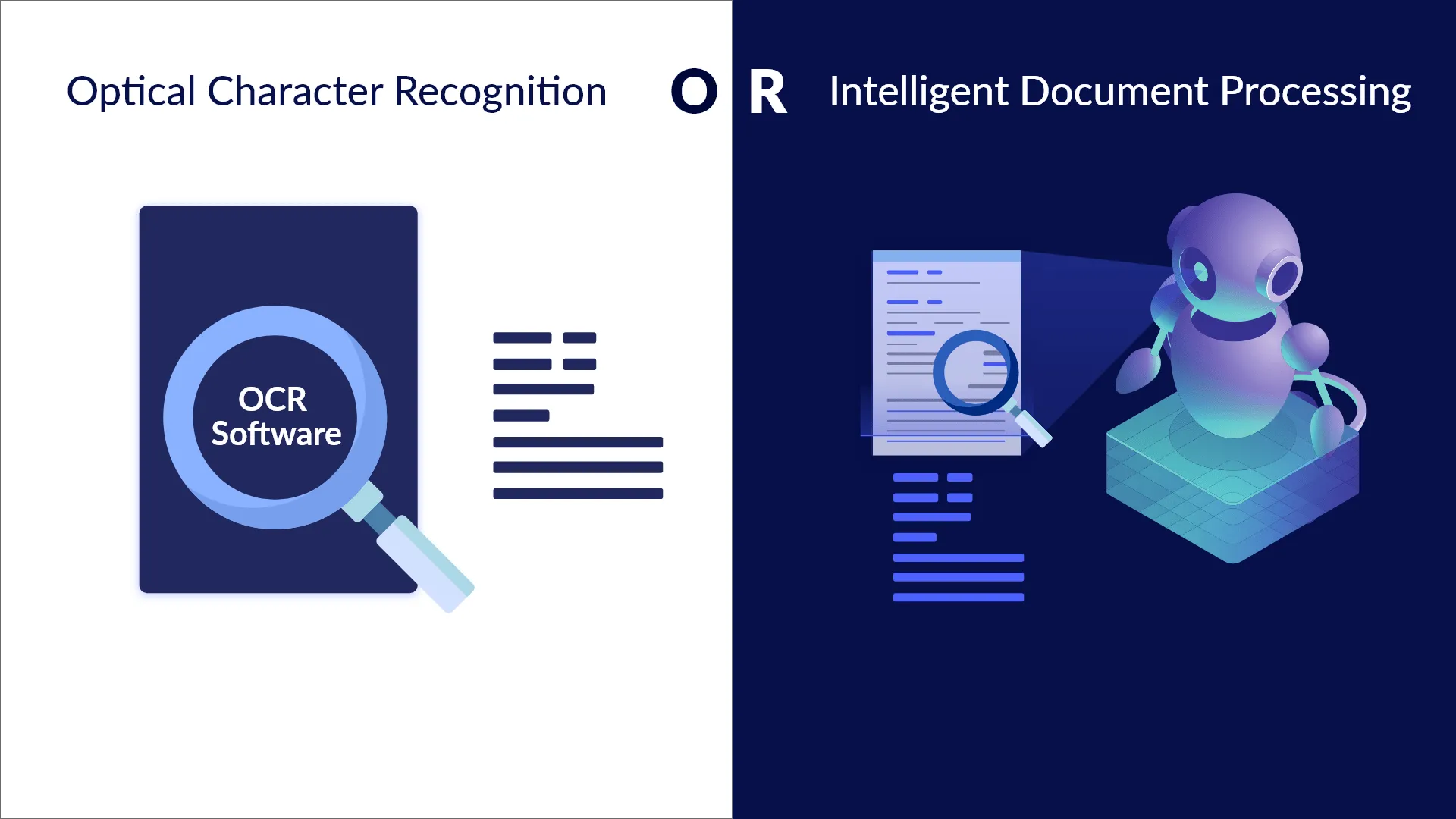 What is the difference between Intelligent Document Processing and Optical Character Recognition?