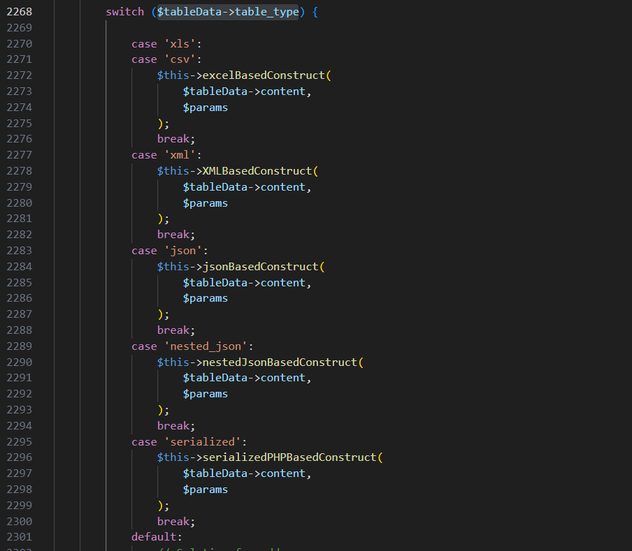 função fillFromData