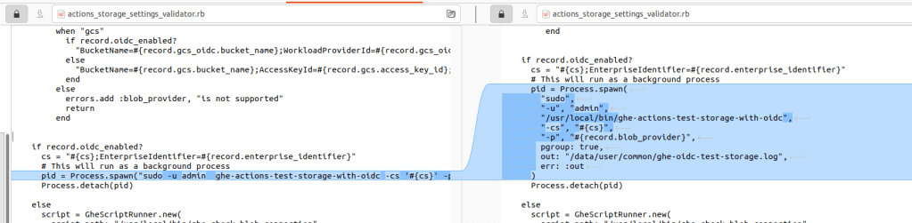 injection in the management console