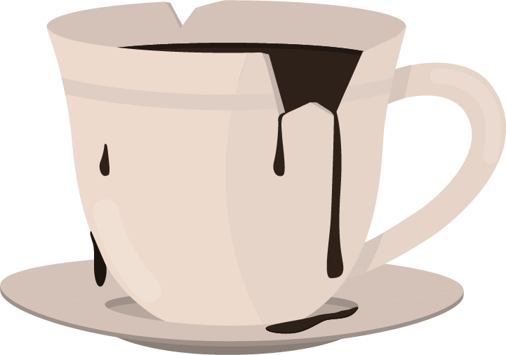 overflow coffee in a cup