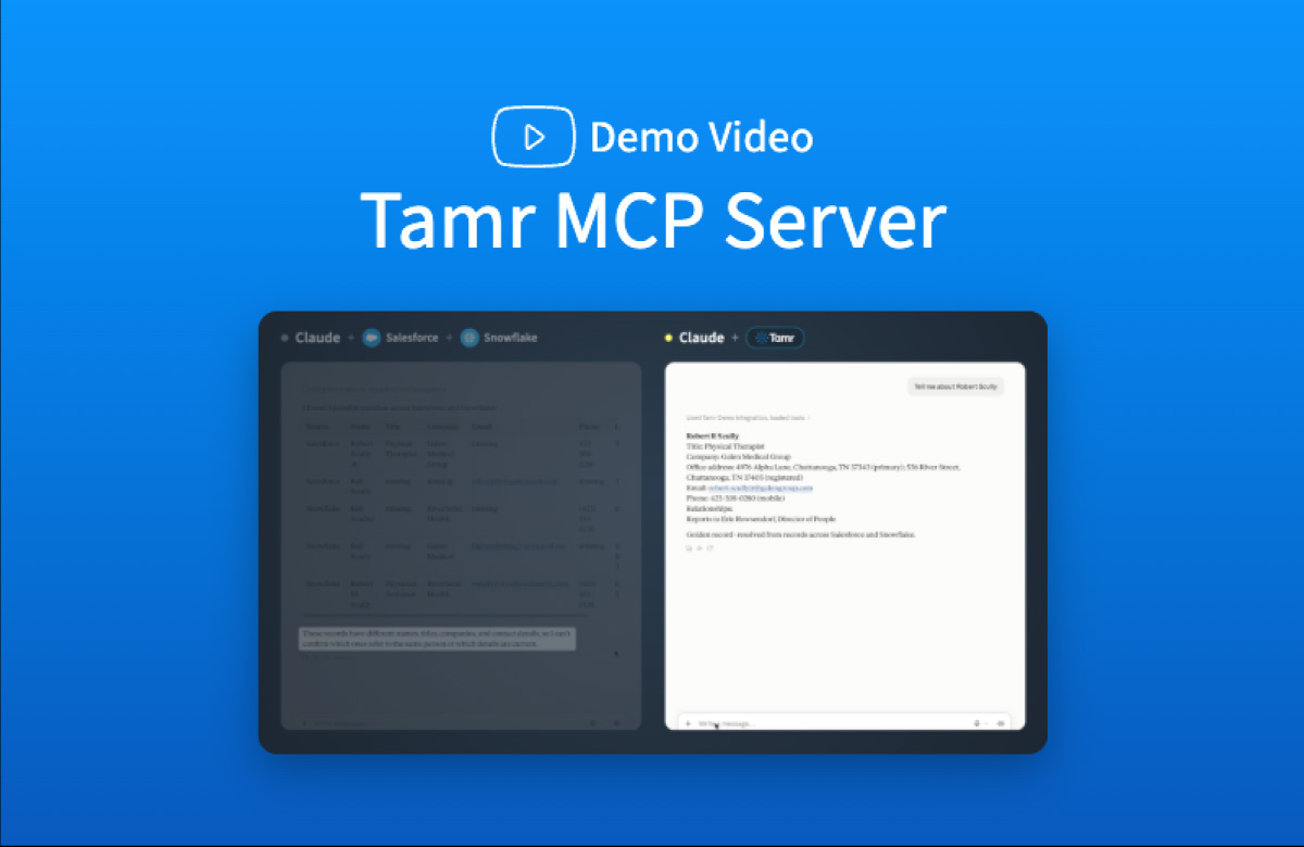 Tamr MCP Server Demo Video