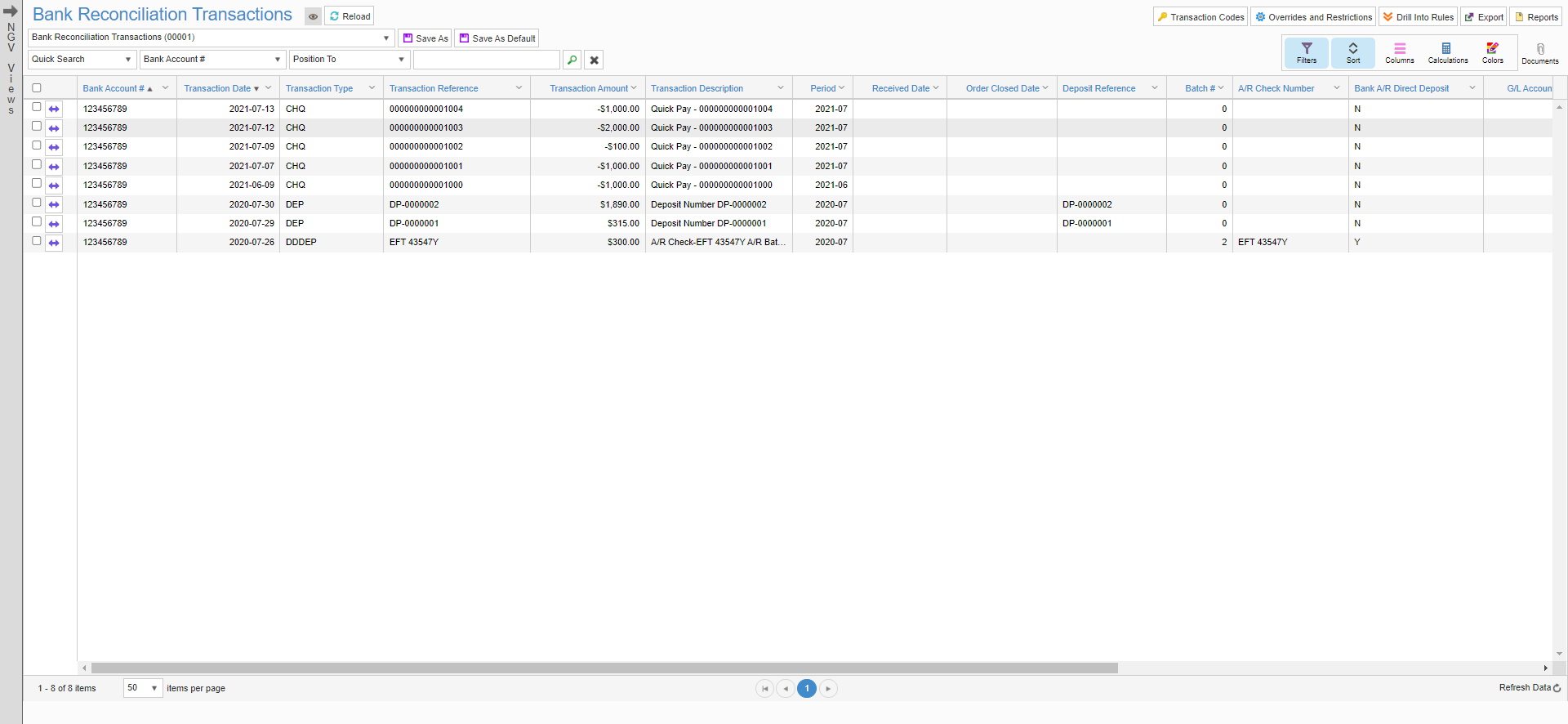 Bank Account Reconciliation