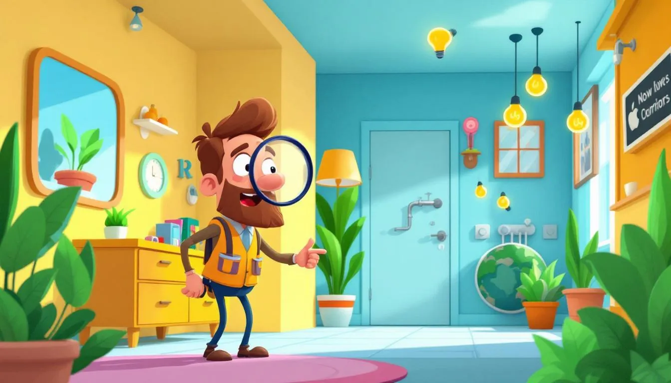 A home inspector examining a house during the inspection process.