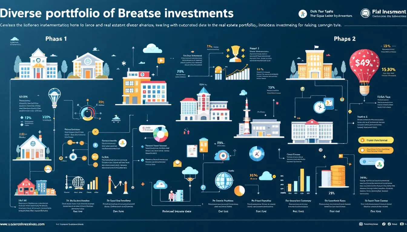 A diverse portfolio of real estate investments.