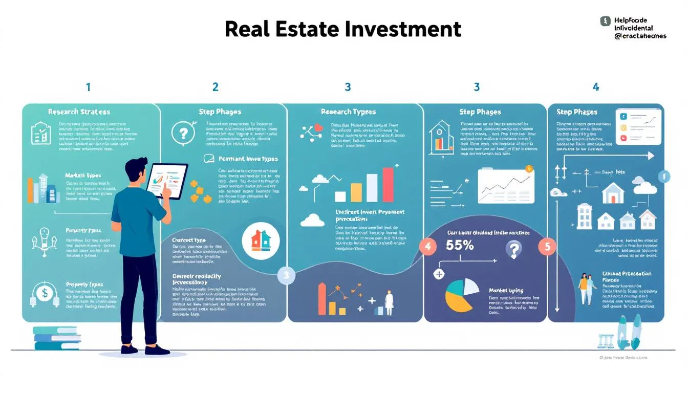 A person researching different investment strategies in real estate.