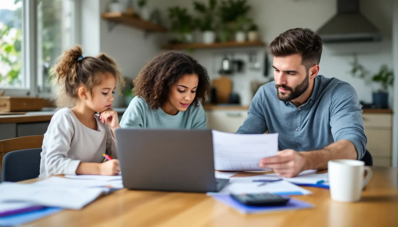 A family discussing financial implications of delaying their home purchase.