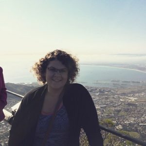 Danielle on top of Table Mountain in Cape Town, South Africa