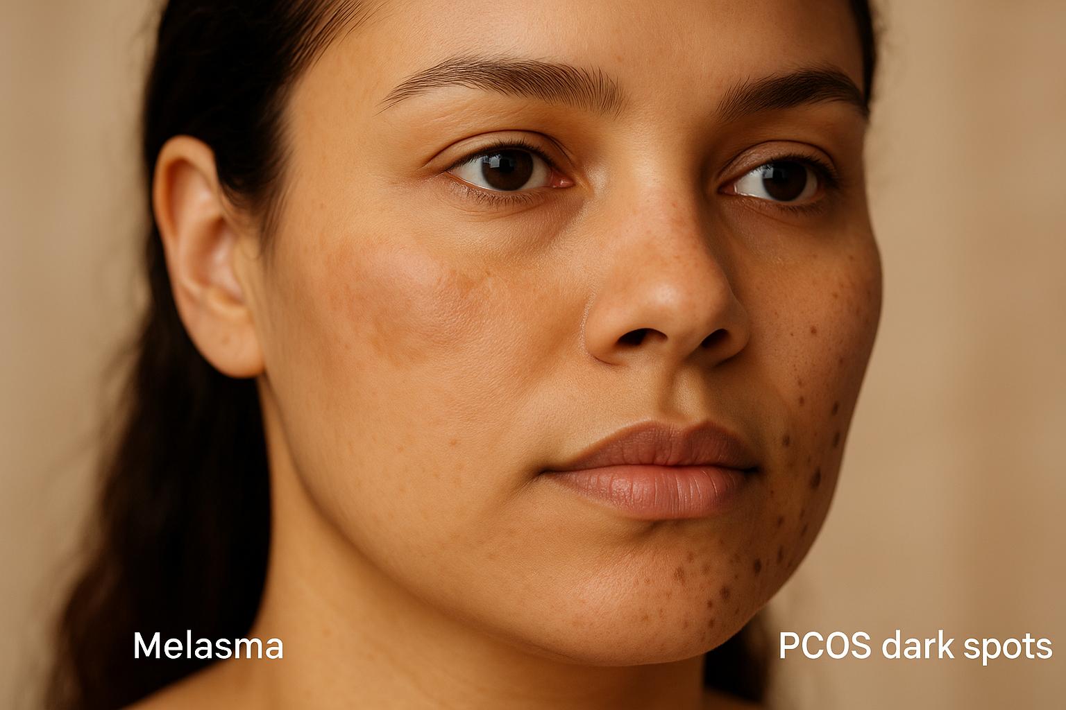 PCOS Dark Spots vs. Melasma