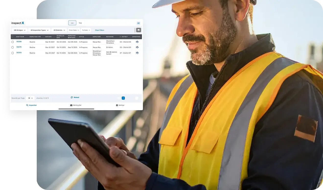 Connected to the inspectX™ Field Module