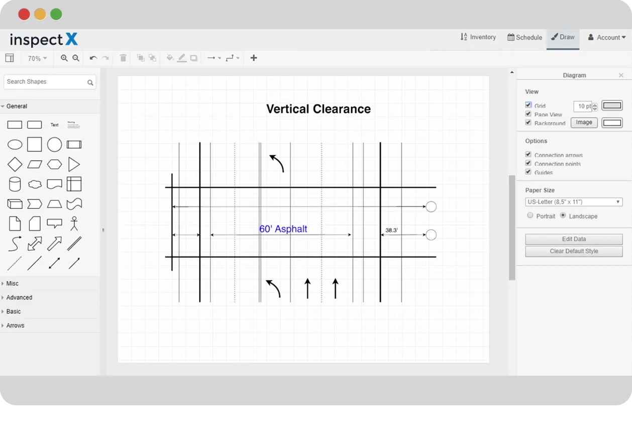 inspectX Diagram Application