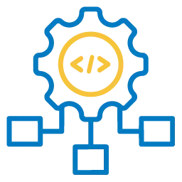 Blue clock with yellow hands showing 3 o'clock and a yellow warning triangle icon.