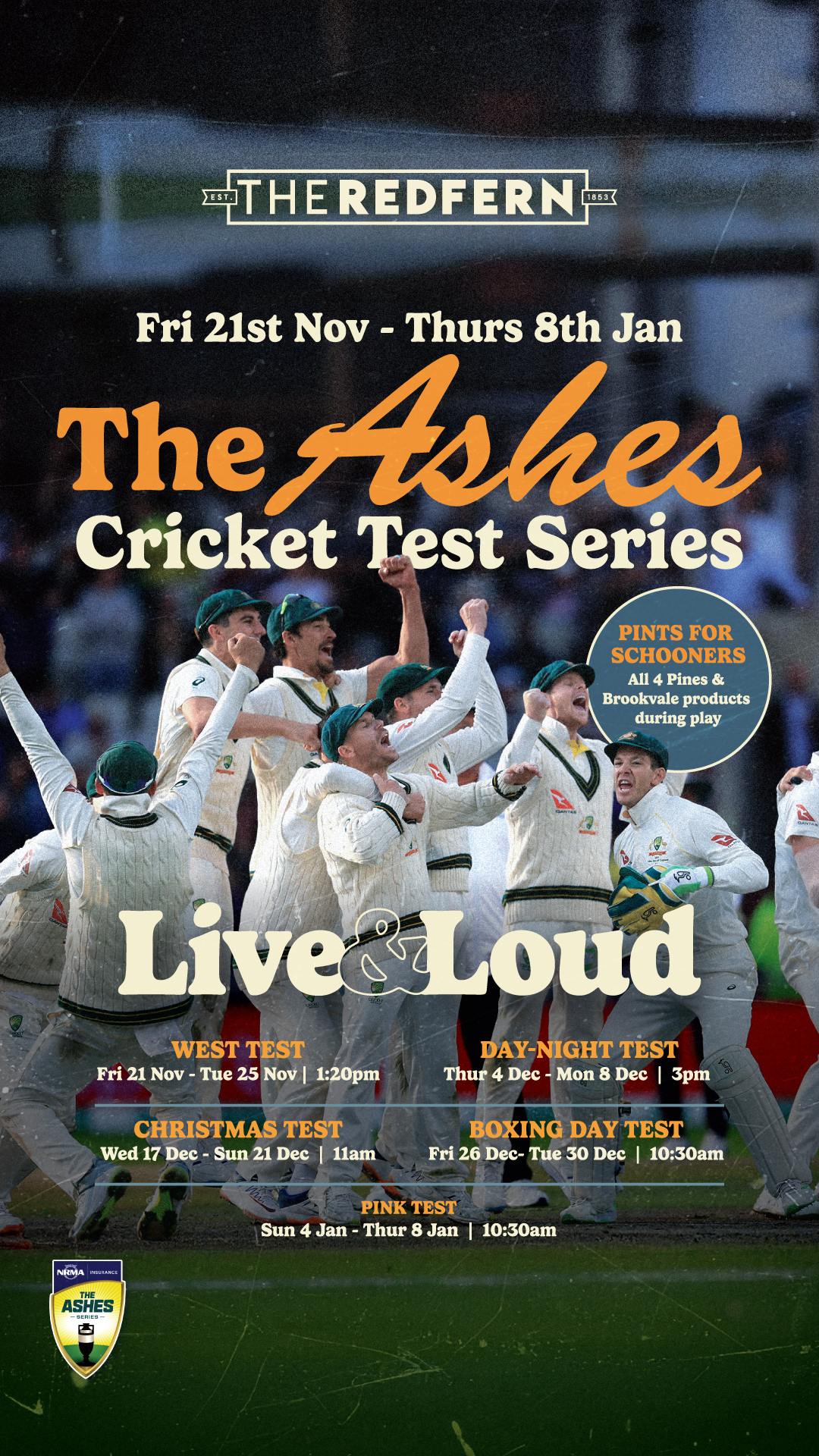 The Ashes Cricket Test Series 