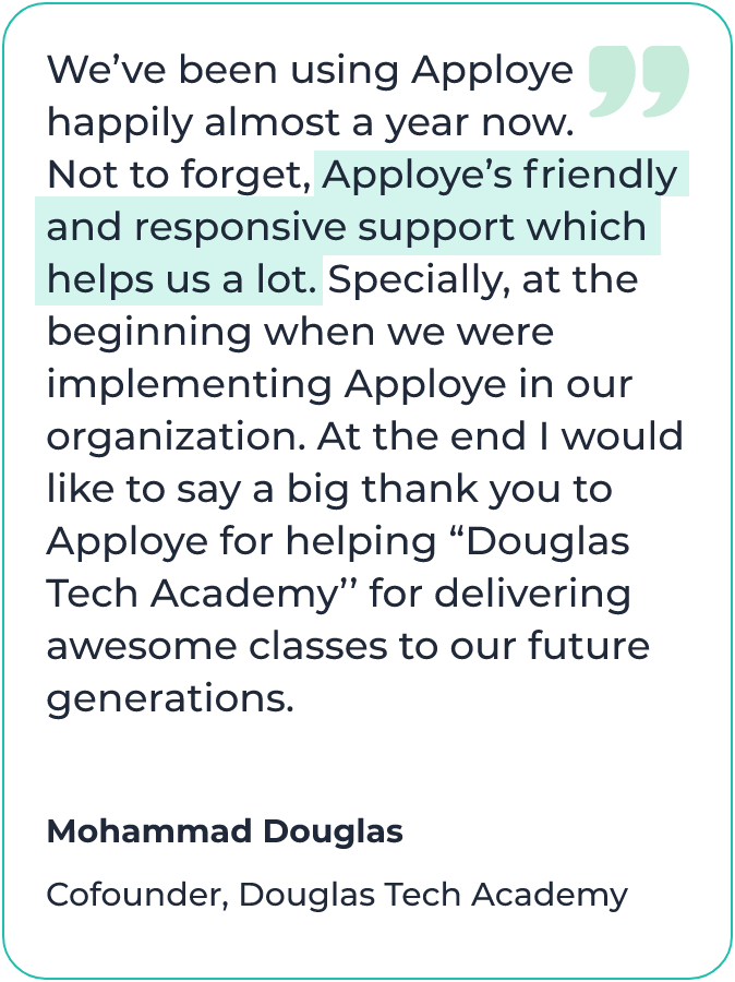 Douglas feedback on Apploye Call Center WFM software 