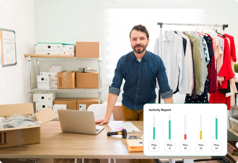 A man working in a ecommerce shop