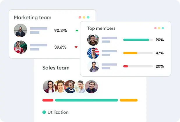 Real-time dashboard with live activity and utilization charts