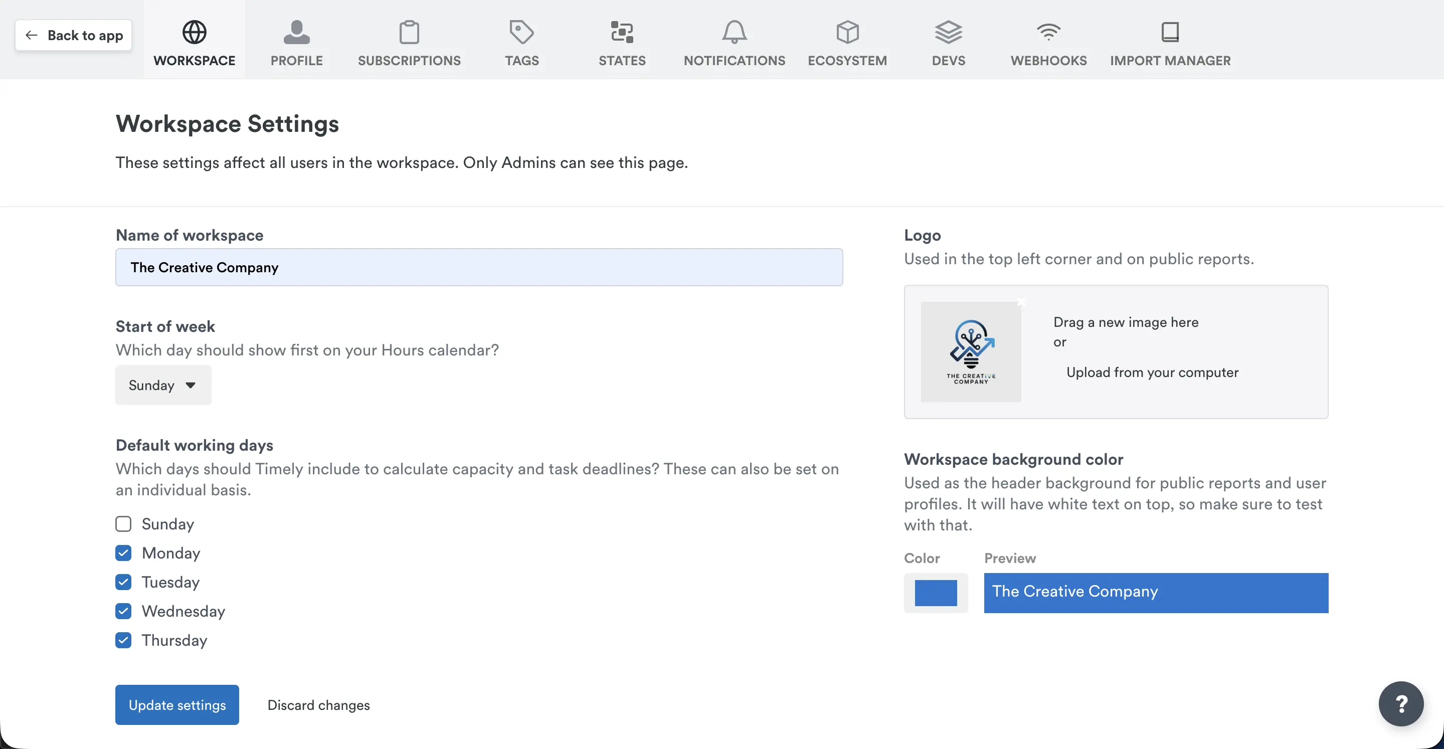Adding color and brand logo for a professional look