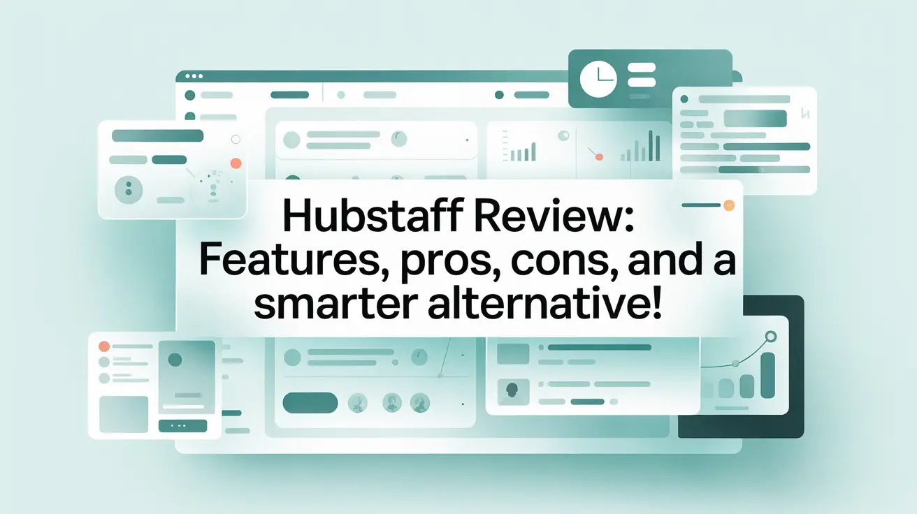 A full monitoring dashboard showing Hubstaff review text