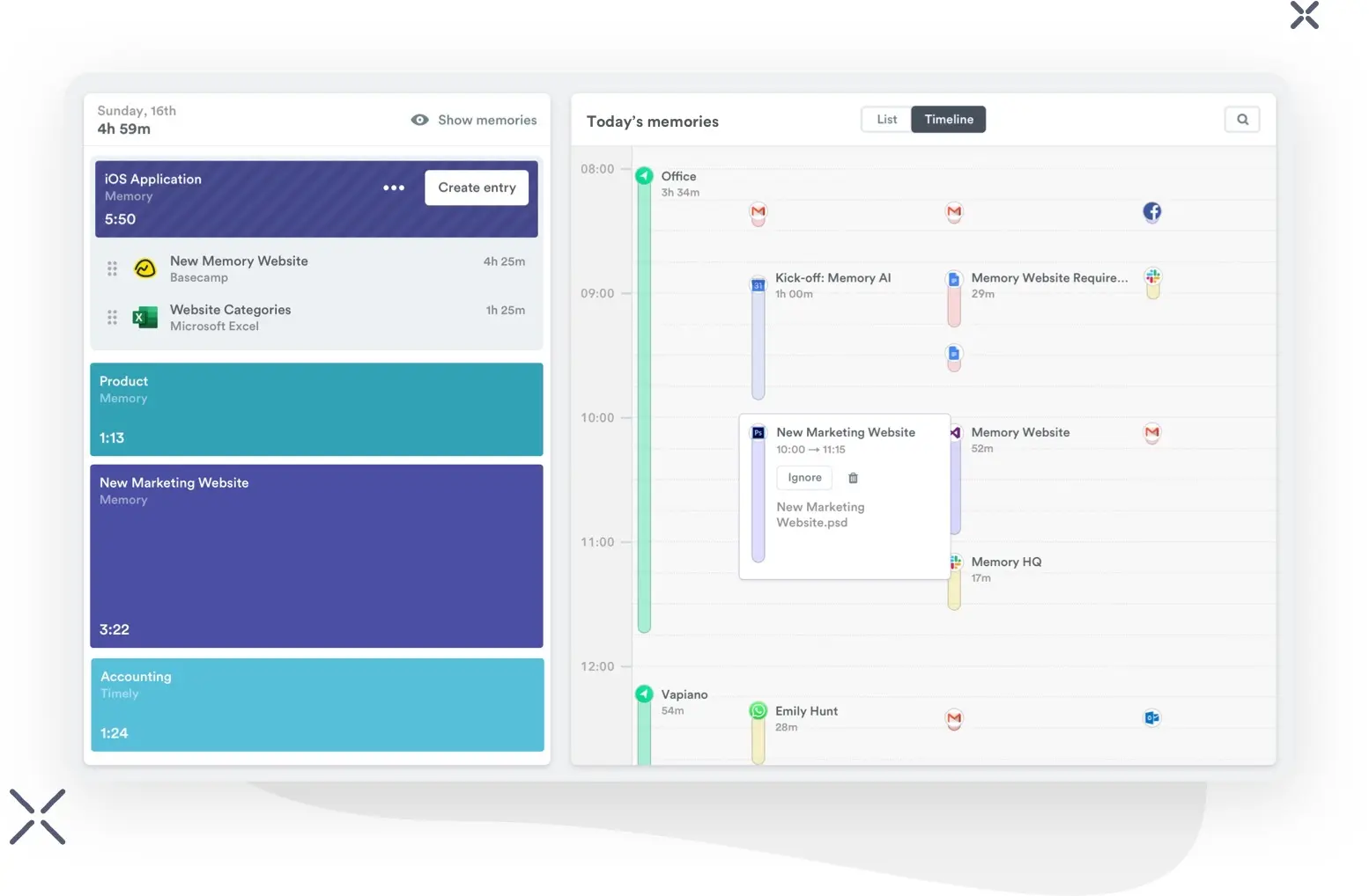 automatic tracking with the Timely desktop app
