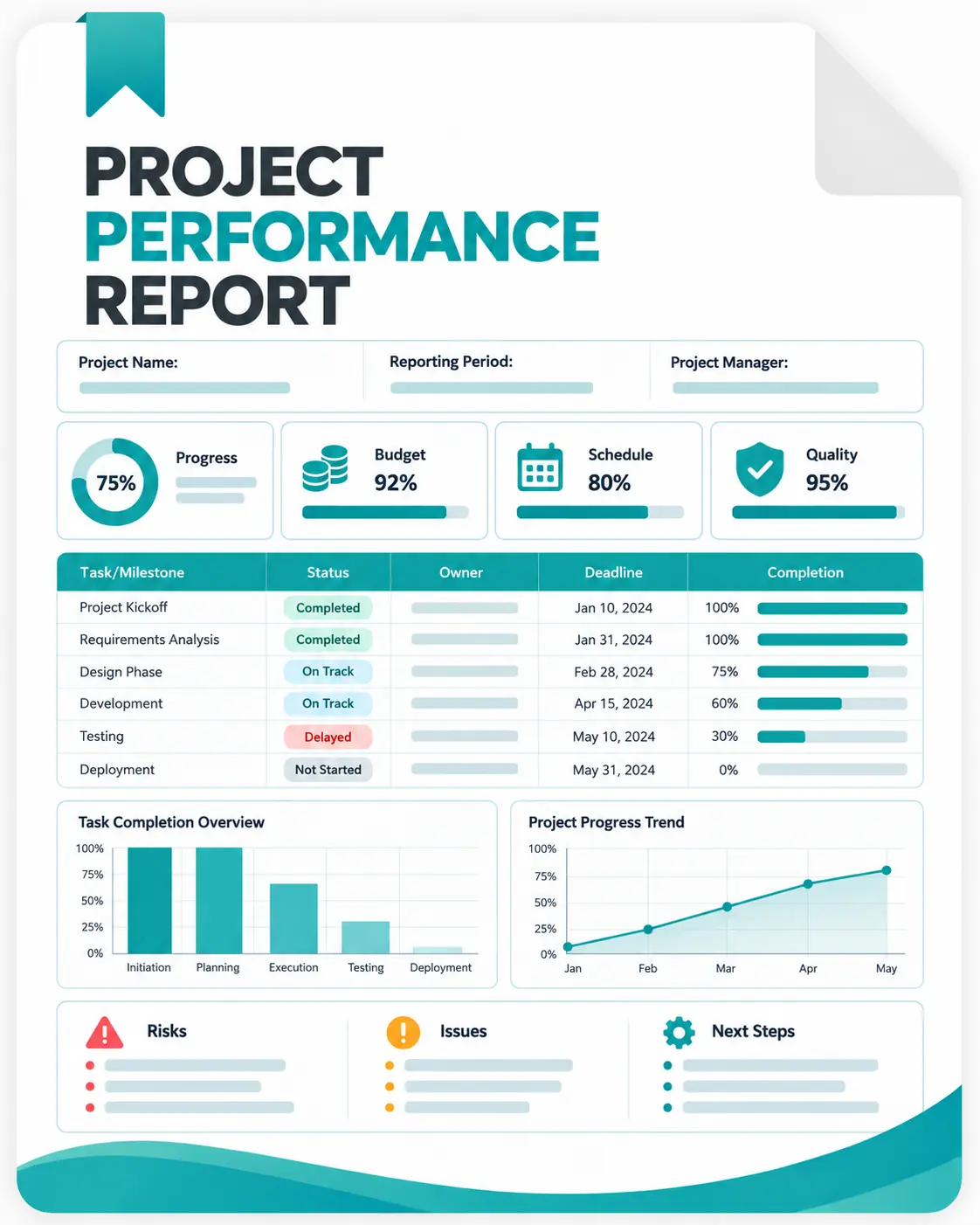 Leave request form template with employee details, leave dates, balance, and approval fields.