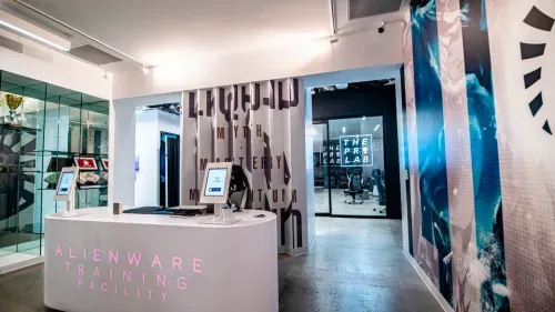 Team Liquid Alienware Training facility front desk.