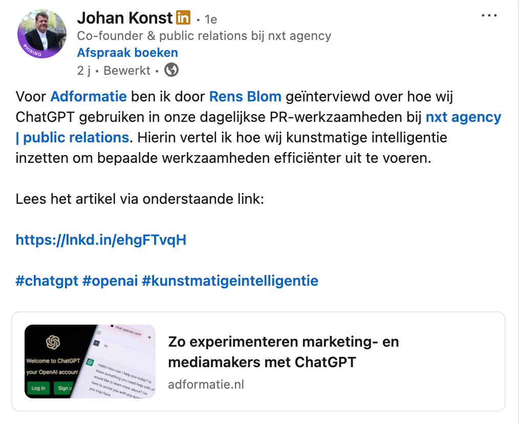 hoe link je naar een persbericht voorbeeld
