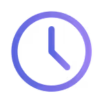 purple clock icon to represent that Monthio helps credit advisors save time