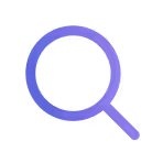 Magnifying glass graphic used by Monthio to depict Debt insights as part of creditworthiness assessments for banks and other lenders